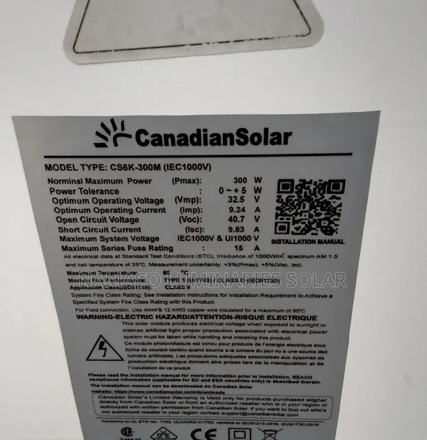 Pure Canadian Solar Panels 300watts/36vAlabaMarket247 - Alaba International Market Online Store