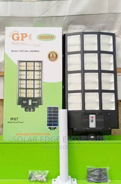 Led 3000watts Solar Street Light With Free PoleAlabaMarket247 - Alaba International Market Online Store