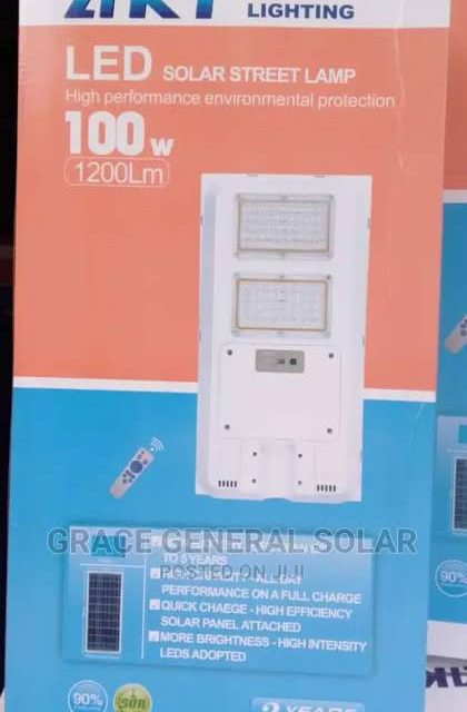 Akt Solar Street Light 100W + Free PoleAlabaMarket247 - Alaba International Market Online Store