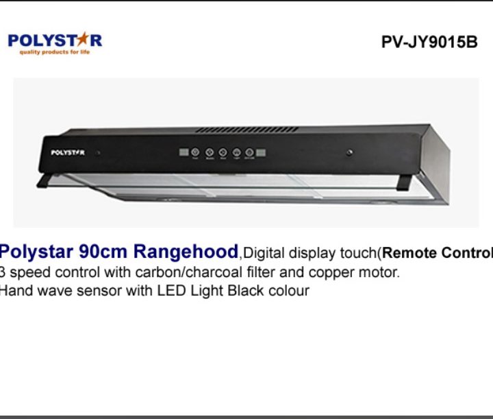 Polystar 90cm Rangehood,AlabaMarket247 - Alaba International Market Online Store