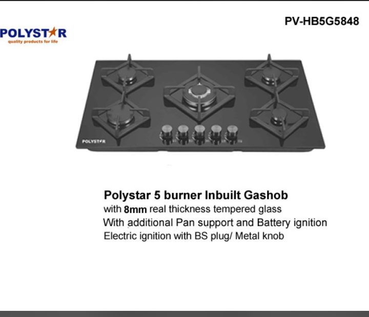 Polystar 5 burner Inbuilt GashobAlabaMarket247 - Alaba International Market Online Store
