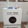 Eco-Worthy 51.2V 100Ah LiFePO4 Battery, a 5kWh