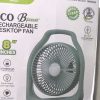 ECO Bpower RECHARGEABLE DESKTOP FAN 8 INCHES