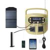 portable solar power station ki with a solar panel..